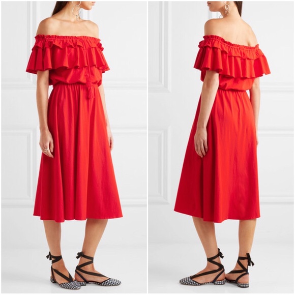 J. Crew Poppy Off Shoulder Ruffle Dress - Picture 2 of 4